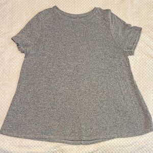 👚 Lane Bryant Gray Marled Short Sleeve Top – Women’s 14/16